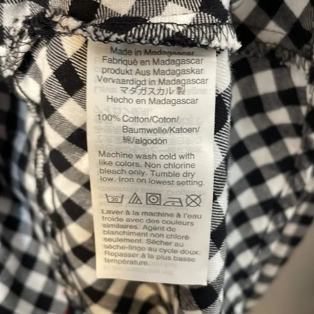 J. Crew Long-sleeve flannel funnelneck dress Size Small